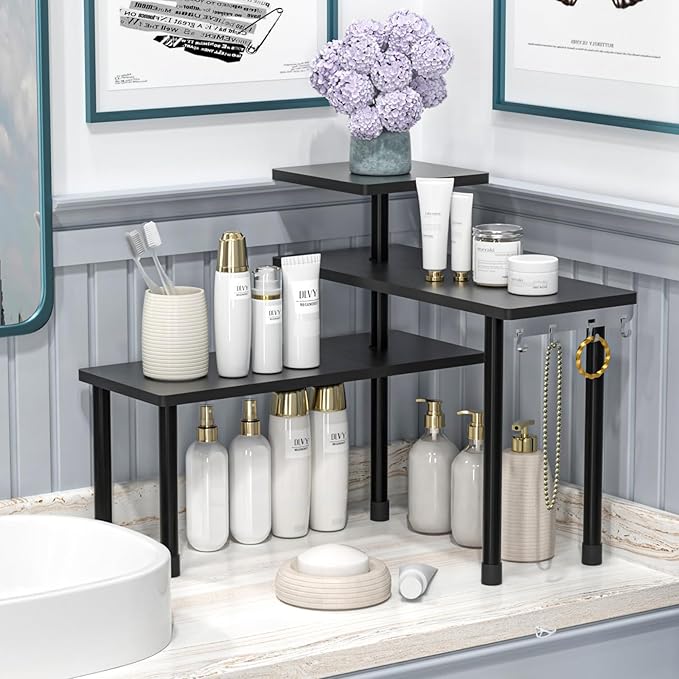 JayRex Countertop Corner Shelf, 3 Tier Shelf Moveable Organizer - Image 3