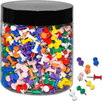 JIKIOU 800 Count Assorted Colors Push Pins by JIKIOU