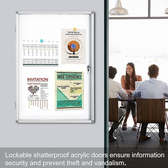 BEST BOARD Lockable Magnetic Enclosed 36x24 inches Dry-Erase whiteboard - Image 7