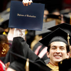 GraduationMall 11"x14" Imprinted Padded Diploma Cover Certificate Holder Navy - Image 2