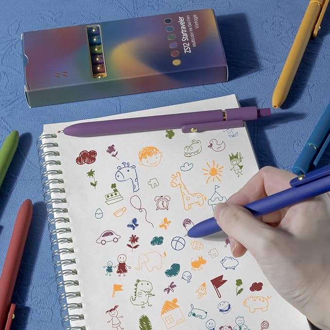 UIXJODO Colorful Pens, 0.5mm Colored Ink Gel Pen - Image 6