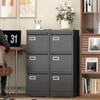 Lockable Vertical Metal File Cabinet 3 Drawer, Steel Filing Cabinet - Image 7