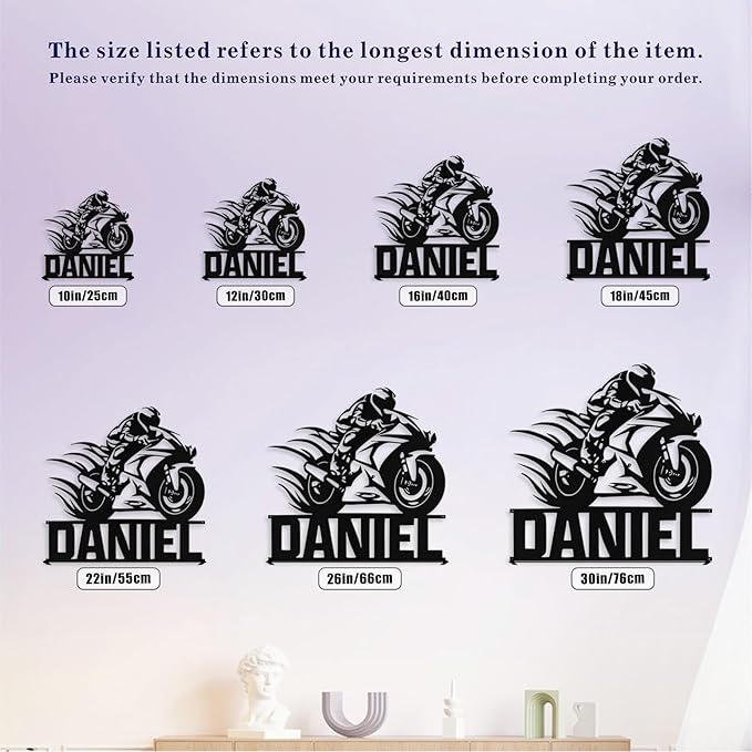 Custom Motorcycle Metal Signs Personalized Dirt Biker Name Sign Custom Garage - Image 7