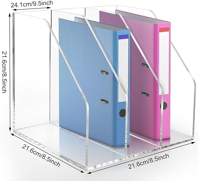 WYFHLPMMA Acrylic Paper Tray Stackable Letter Organizers, Desk A4 File Holder - Image 2