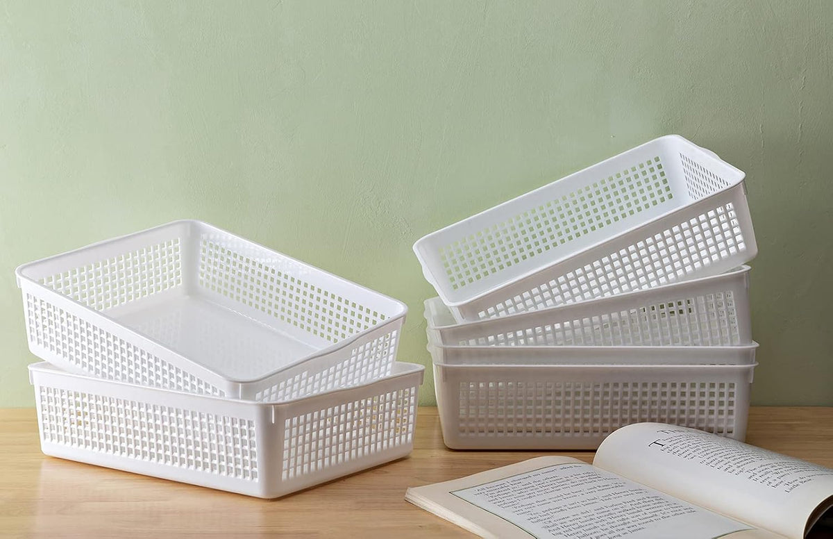 Eslite A4 Size Plastic Storage Basket,Desktop File Paper Letter Organizer Tra...