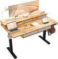 ExaDesk 55 * 30 Inches Electric Standing Widened Desk Adjustable Height by ExaDesk