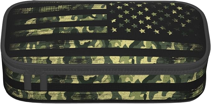 YIJIUWKIS Camo Pencil Box for Kids Adults, Usa Flag Style Pencil Case for Boys - Image 6