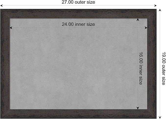 Amanti Art Black Framed Magnetic Board 19x27 Medium Vision Board - Image 3