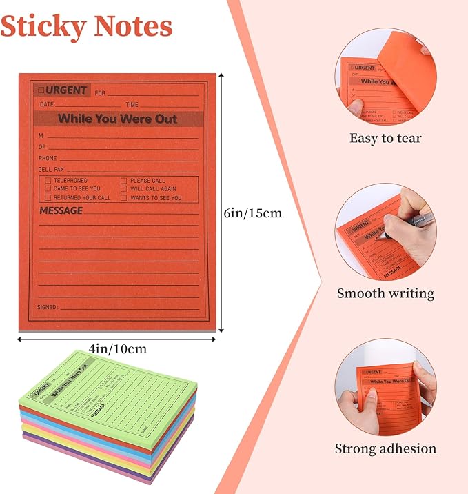 9 Pieces Phone Message Pads for Office Sticky Notes, While You were Out Message - Image 2