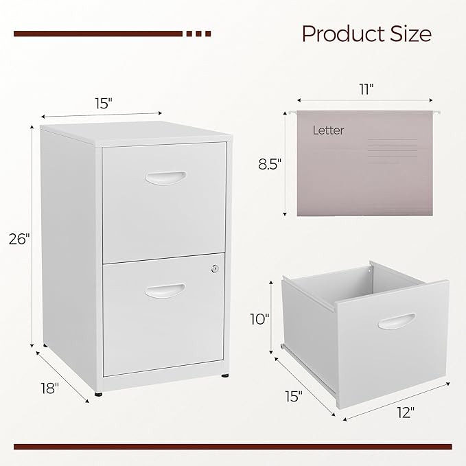 Kubohogar 2 Drawer File Cabinet - Image 3