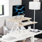VIVO 28 inch Desk Converter, K Series, Height Adjustable Sit to Stand Riser - Image 2