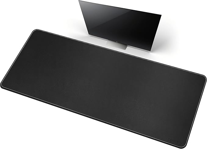 CENNBIE Leather Desk Mat, 66.9" x 23.6" Extra Large Desk Pad Blotter Protector by CENNBIE
