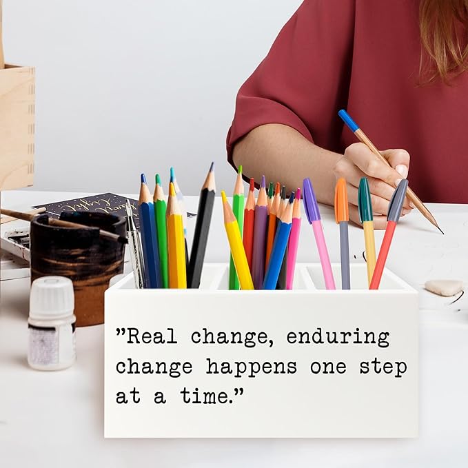 QZQE Inspirational Gifts Pen Pencil Holder Organizer - Image 2