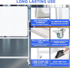 Mobile Magnet Whiteboard with Stand 60x36 Double-Sided Dry Erase Board with - Image 2