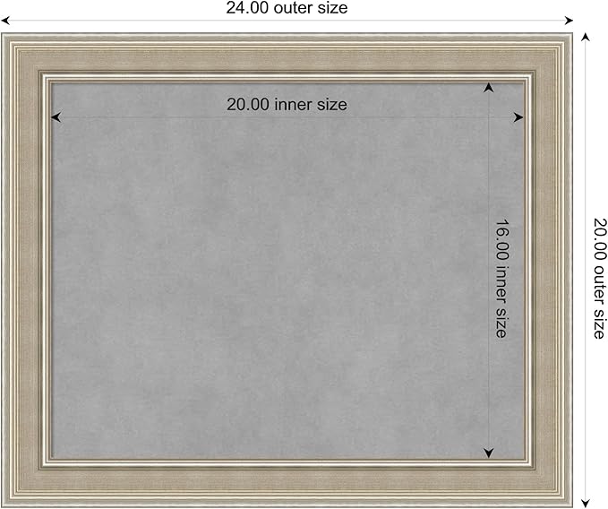 Amanti Art Silver Framed Magnetic Board 20x24 Small Vision Board - Image 4