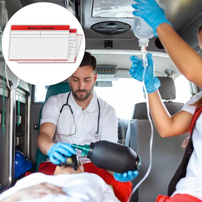 24 Pack Red Emergency Medical ID Wallet - Image 7