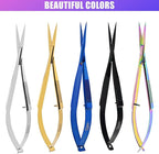 Cross Edge Spring Scissors 5 Inch straight Stainless Steel Precision Eyebrow & - Image 9