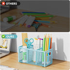 Marbrasse Mesh Pen Holder for Desk, Pencil Holder Desk Organizer 3 Adjustable - Image 5