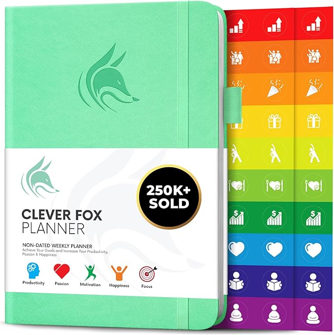 Clever Fox Planner – Undated Weekly & Monthly Planner by CleverFox