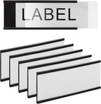 LLPT Magnetic Label Holder 4” x 1.6” 50 Packs C Channel 300g White Paper Cards - Image 5