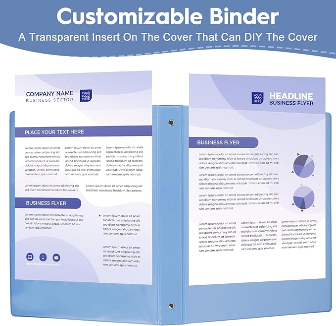 CIXILDTS 1-Inch Round Ring Binders, Standard 3 Ring Binder Fit Letter Size Paper - Image 5