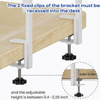 ART-GIFTREE Clamp On Desk Shelf 2-Tier, Wood Shelving Unit - Image 6
