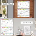 POPRUN Dry Erase Calendar weekly and monthly self adhesive stick on - Image 6