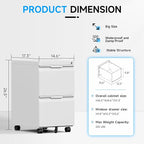 Bestoo 2-Drawer Mobile File Cabinet - Image 3