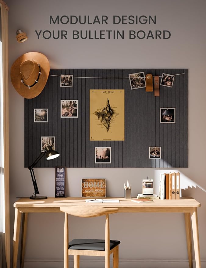 Fluxynara Large Felt Bulletin Board 36" x 24" Cork Board Alternative-6 Pack - Image 5
