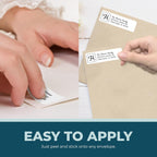Personalized Return Address Labels - Custom Monogram Address Stickers on Sheets (100-1000 Labels)