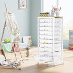 SYKIARIOL Rolling Cart with Drawers, 10 Drawer Rolling Cart, Rolling storage - Image 7