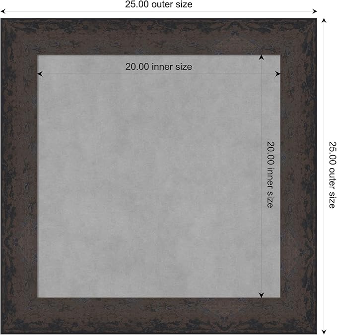 Amanti Art Black Framed Magnetic Board 25x25 Medium Vision Board - Image 3