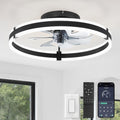 zmishibo low profile 19.7'' ceiling fans with lights, main product view