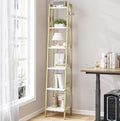 Hzuaneri Ladder Shelf, Bookshelf Bookcase, Freestanding Corner Storage Shelve by Hzuaneri