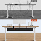 Univivi No Drill Under Desk Cable Management Tray, Clamp/Screw Mount Desk Cable - Image 7