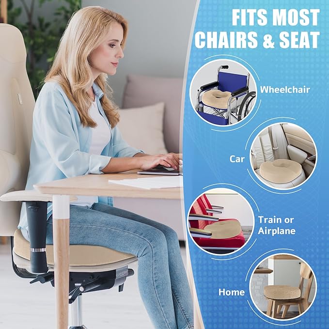 BlissTrends Donut Pillow Seat Cushion, Donut Chair Cushions - Image 6