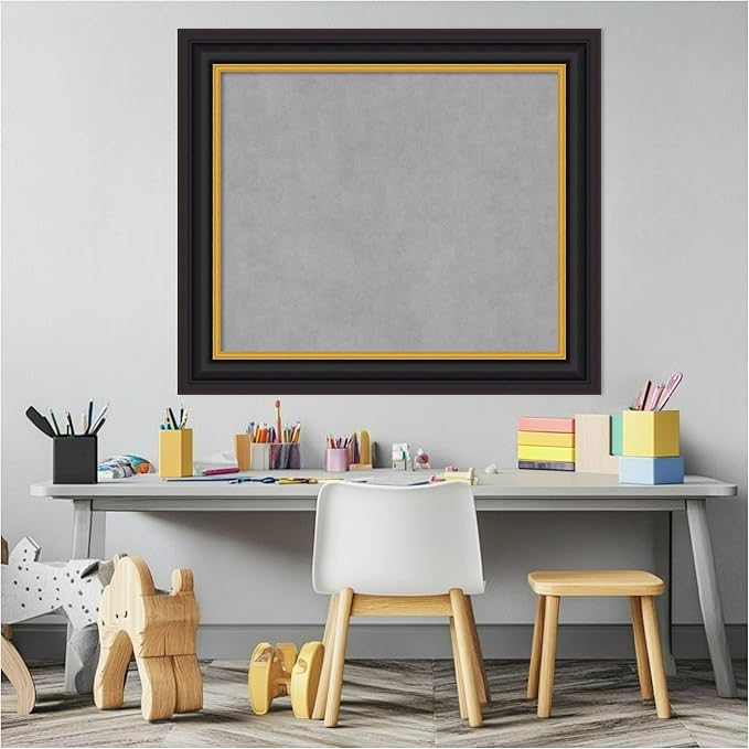 Amanti Art Black Framed Magnetic Board 26x30 Medium Vision Board - Image 5