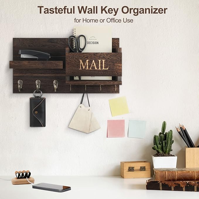 Lwenki Mail Organizer for Wall Mount – Key Holder - Image 6