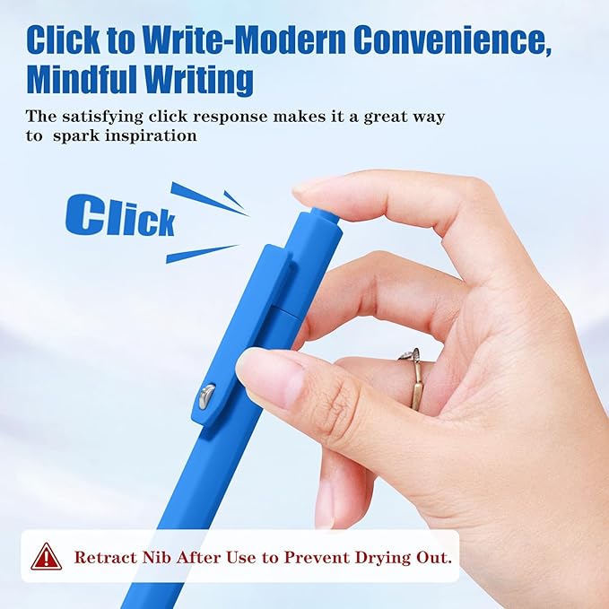 Piochoo Pens, 0.5mm Black Ink Gel Pens, Quick Dry No Smudge, Smooth Writing - Image 8