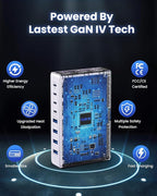 200W USB C Charger Block, GaN IV Charging Station 8 Ports, QC4.0 Fast Charging - Image 2