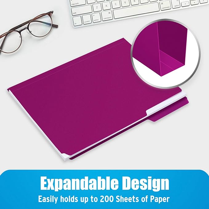 Sooez 18 Pack Plastic File Folders Colored - Image 5