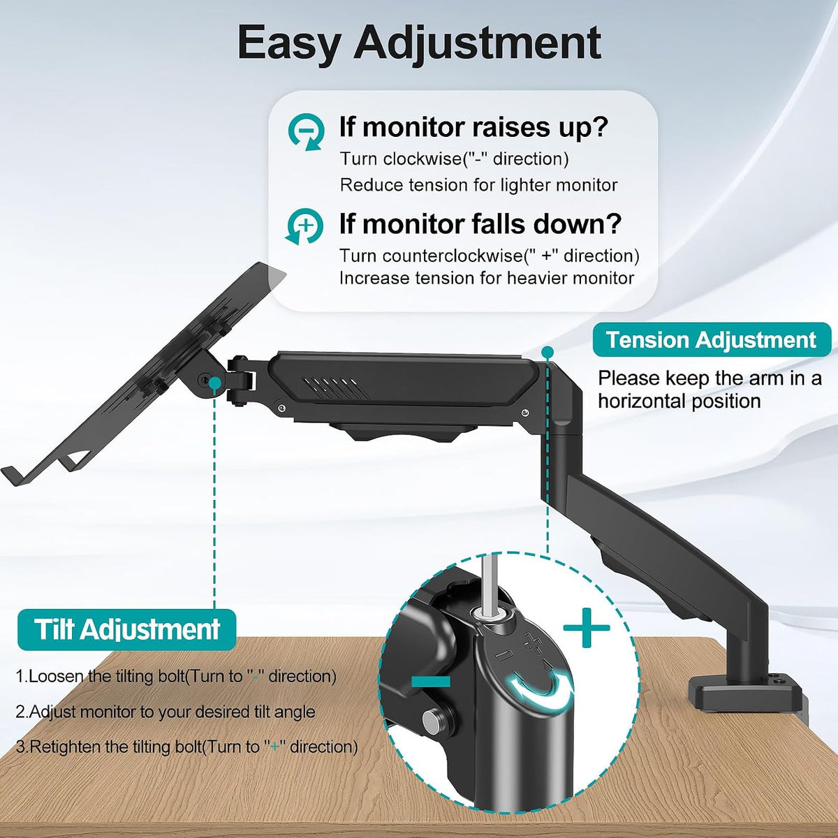 MOUNT PRO Laptop Arm Mount for Desk, Fits Max 17" Notebook and 32" ...