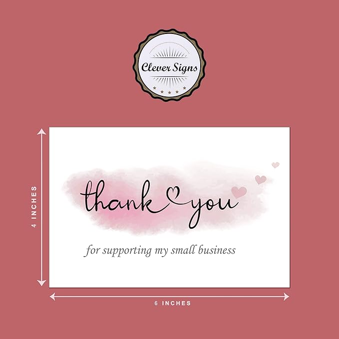 100 Thank You For Supporting My Small Business Cards, Elegant and Professional - Image 5