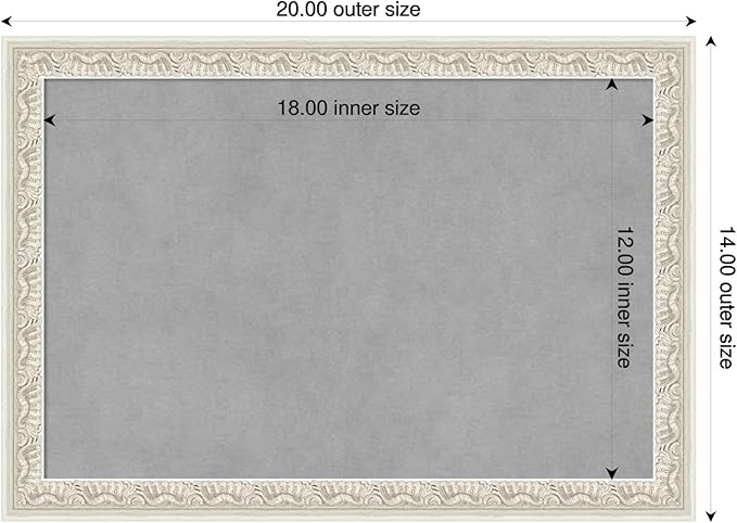 Amanti Art Silver Framed Magnetic Board 14x20 Small Vision Board - Image 2