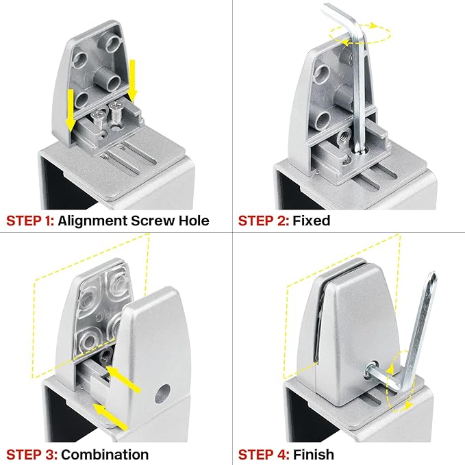 2 Packs Sneeze Guard Support, Aluminum Vertical Partition Board Clamp, Acrylic - Image 3