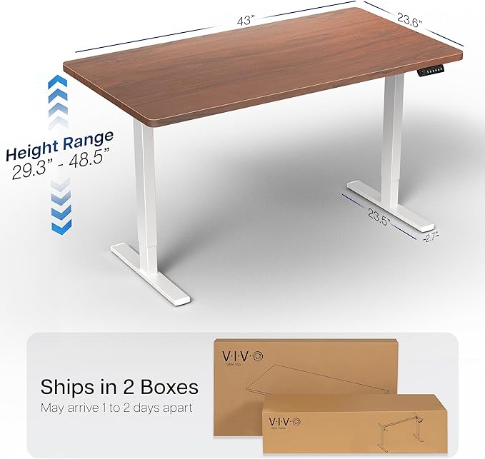 VIVO Electric 43 x 24 in Standing Desk, Memory Height Adjustment, 1B Series - Image 3