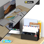 OUTIOE Mail Organizer Countertop, Small Desk File Organizer, Metal File Holder - Image 2