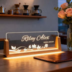 Custom Name Plate for Desk, Personalized Light Up Acrylic Desk Name Plate - Image 2