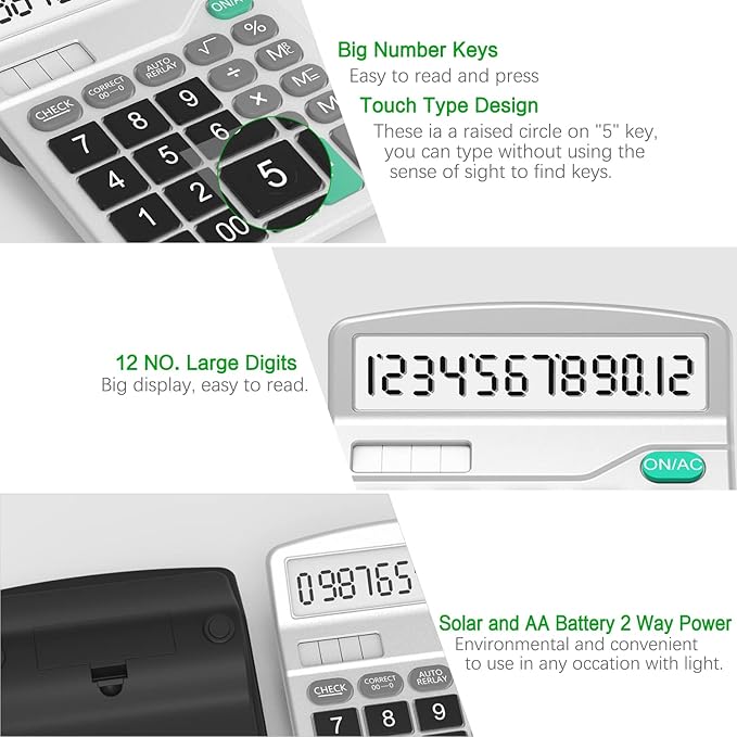 Splaks 4 Pack Standard Functional Desktop Calculator - Image 3