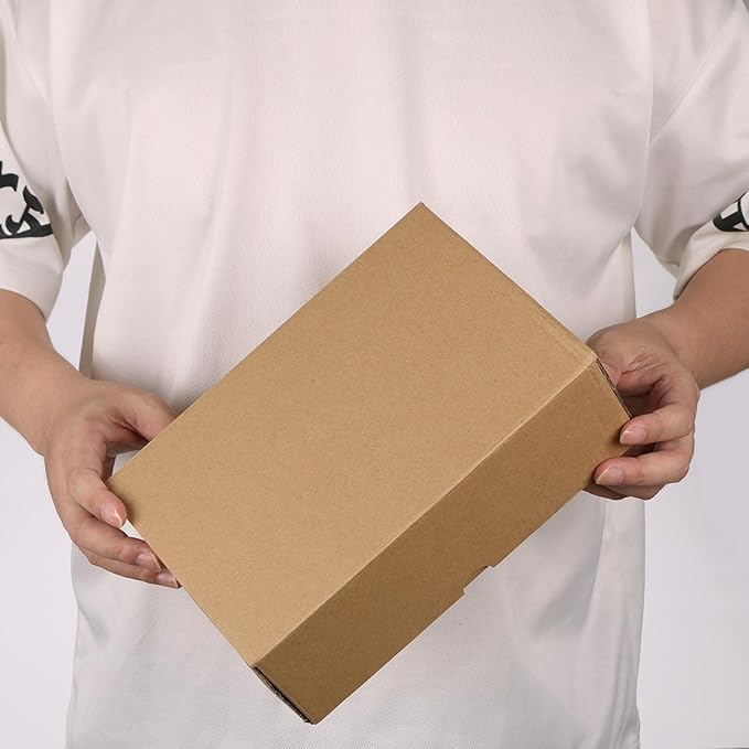 PHAREGE 9x6x3 inch Shipping Boxes 6 Pack Brown, Tab Lock Tuck Top Mailer Boxes - Image 4
